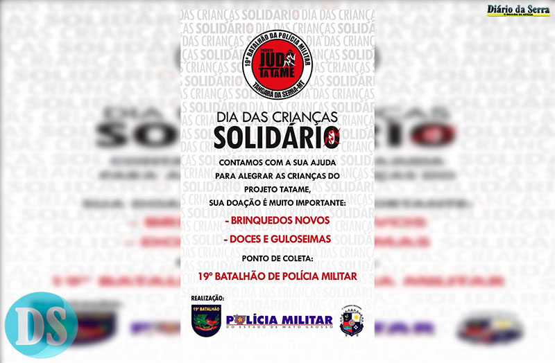 Cidadania – Campanha da Polícia Militar entra na reta final para arrecadação de brinquedos em Tangará da Serra