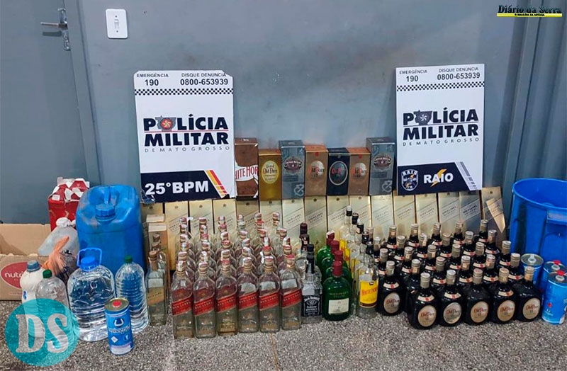 EM VÁRZEA GRANDE – Companhia Raio da PM detém faccionados e fecha local usado para adulteração de bebidas