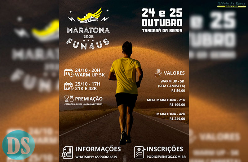 Tangará da Serra recebe primeira Maratona e Meia Maratona de Estrada