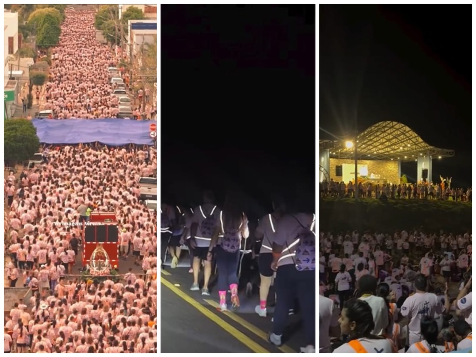 Mais de 6 mil fiéis participam da Caminhada Tributo e Gratidão a Nossa Senhora Aparecida em Tangará da Serra