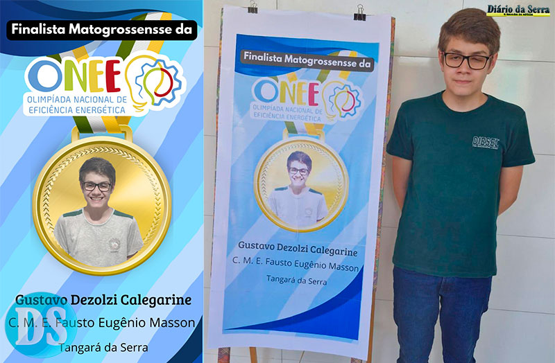 EDUCAÇÃO E ORGULHO – Estudante de Tangará representará Mato Grosso na Olimpíada Nacional de Eficiência Energética
