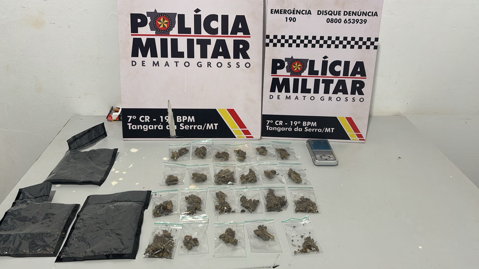 Polícia Militar prende suspeito por tráfico de drogas no bairro Vila Horizonte