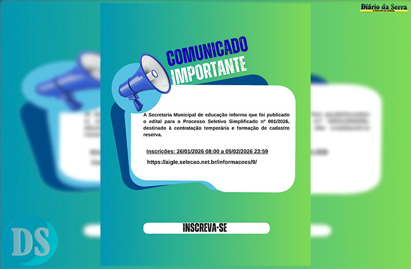 Prefeitura de Campo Novo abre processo seletivo para Educação