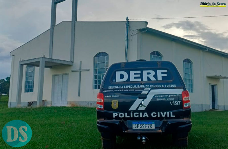 SÃO JORGE – DERF prende suspeito de furto em igreja da zona rural de Tangará da Serra