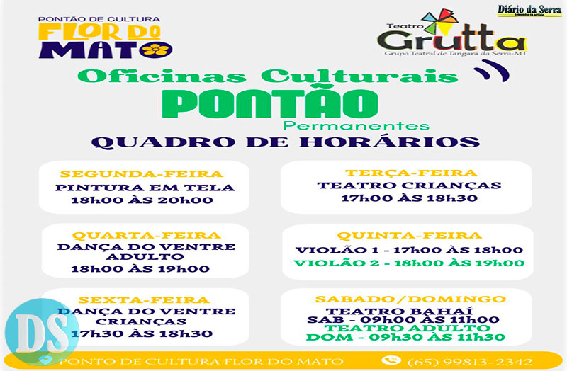 CULTURA E COMUNIDADE – Pontão de Cultura segue com vagas abertas em oficinas