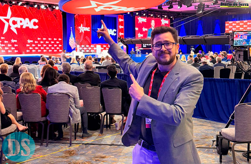 MAURÍCIO ESCOBAR – Vereador de Tangará da Serra participa do CPAC 2026 nos Estados Unidos