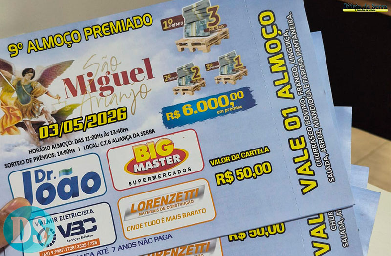 Comunidade São Miguel Arcanjo promove almoço premiado neste domingo