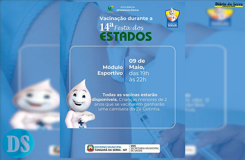 Vacina da gripe e outras estarão disponíveis na Festa dos Estados