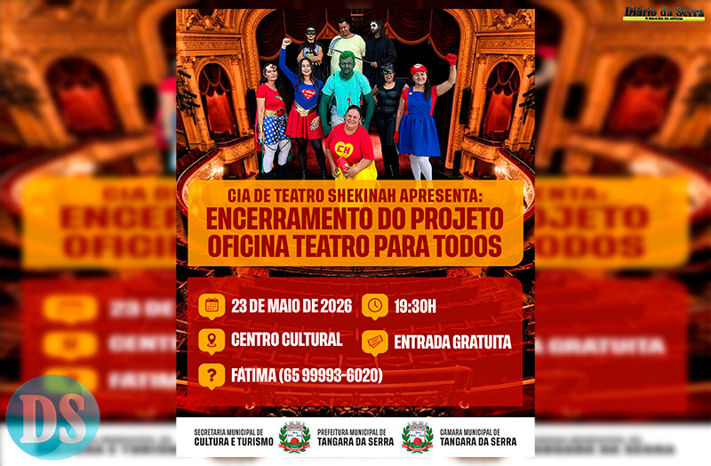Cia Shekinah encerra “Oficina de Teatro para Todos” neste sábado
