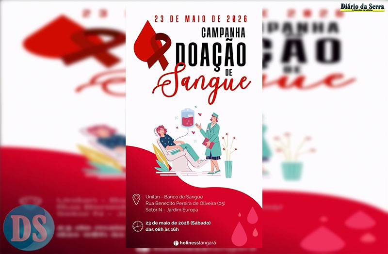 DAS 8H ÀS 16H – Tangará da Serra realiza campanha de doação de sangue neste sábado com estoque em alerta