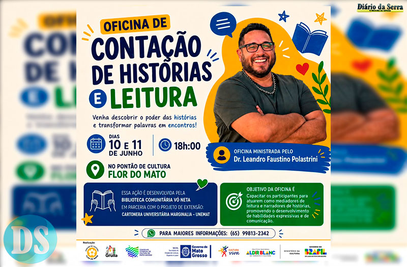 Pontão de Cultura Flor do Mato realiza oficina para mediadores de leitura e narradores de histórias