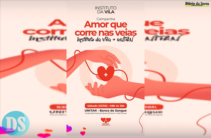 JUNHO VERMELHO – Unitan realiza campanha especial de doação de sangue neste sábado