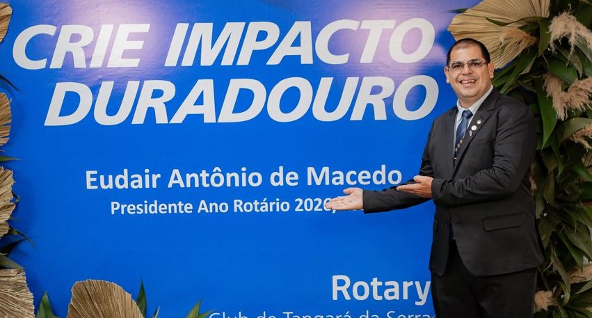 Eudair Macedo assume presidência do Rotary Tangará da Serra e reforça compromisso com projetos que transformam vidas