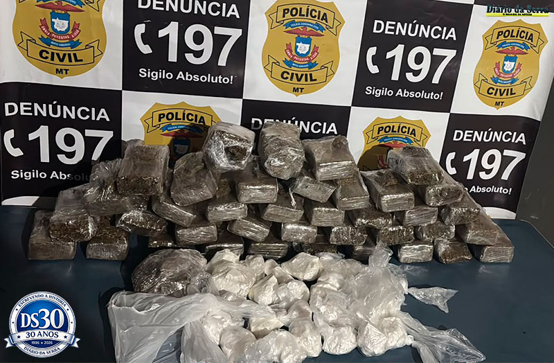 EQUIPE ESPECIAL – Denúncia leva Polícia  Judiciária à apreensão de drogas em Barra do Bugres