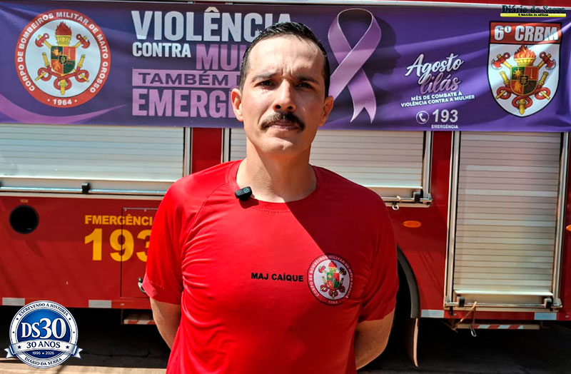 COMBATE - Com tema “Violência contra mulher também é uma emergência”, Corpo de Bombeiros integra ações do Agosto Lilás