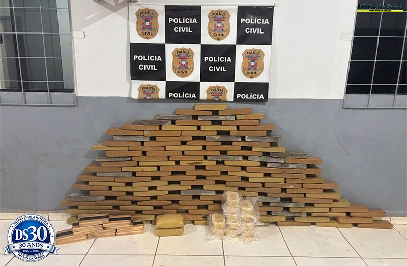 APÓS DENÚNCIA ANÔNIMA - Polícia apreende cerca de 150kg de entorpecentes na estrada entre Nova Olímpia e Tangará da Serra
