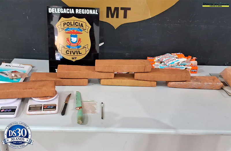 APÓS INVESTIGAÇÃO – PJC apreende cerca de sete quilos de drogas, prende um suspeito e segue em busca de comparsas
