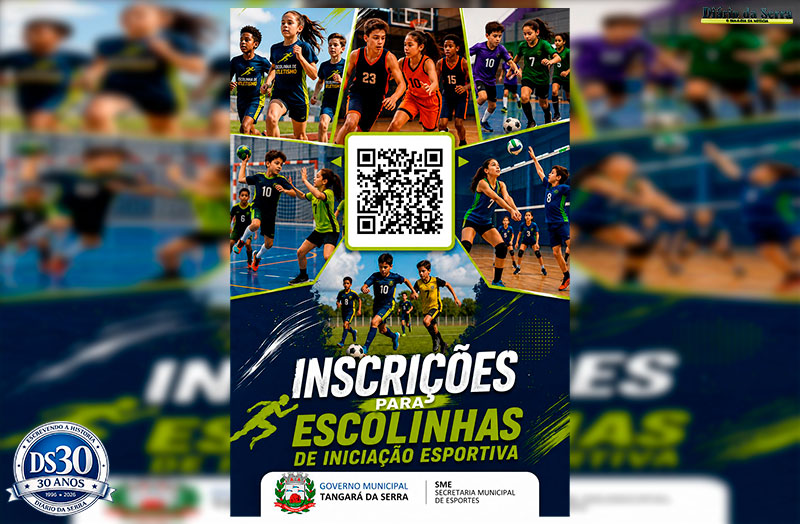 SEGUNDO SEMESTRE - Prefeitura abre inscrições para escolinhas de iniciação esportiva em Tangará da Serra