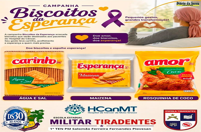 SOLIDARIEDADE - Escola Militar  promove campanha para  arrecadação de bolachas