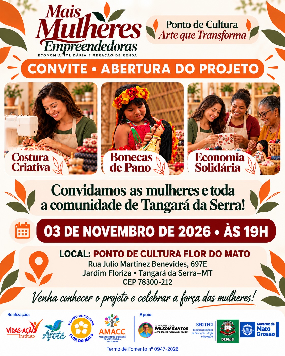 EM TANGARÁ DA SERRA - Projeto capacita mulheres para o empreendedorismo