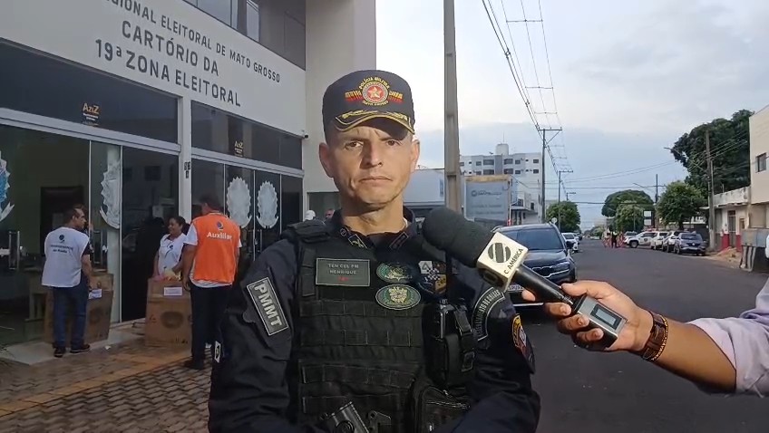 Segundo turno das eleições transcorre sem ocorrências em Tangará da Serra, afirma comandante da PM