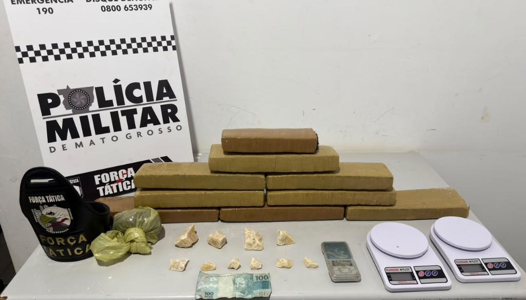 TANGARÁ DA SERRA - Força Tática apreende menor envolvido em ‘salves’ com grande quantidade de drogas no Jardim São Paulo