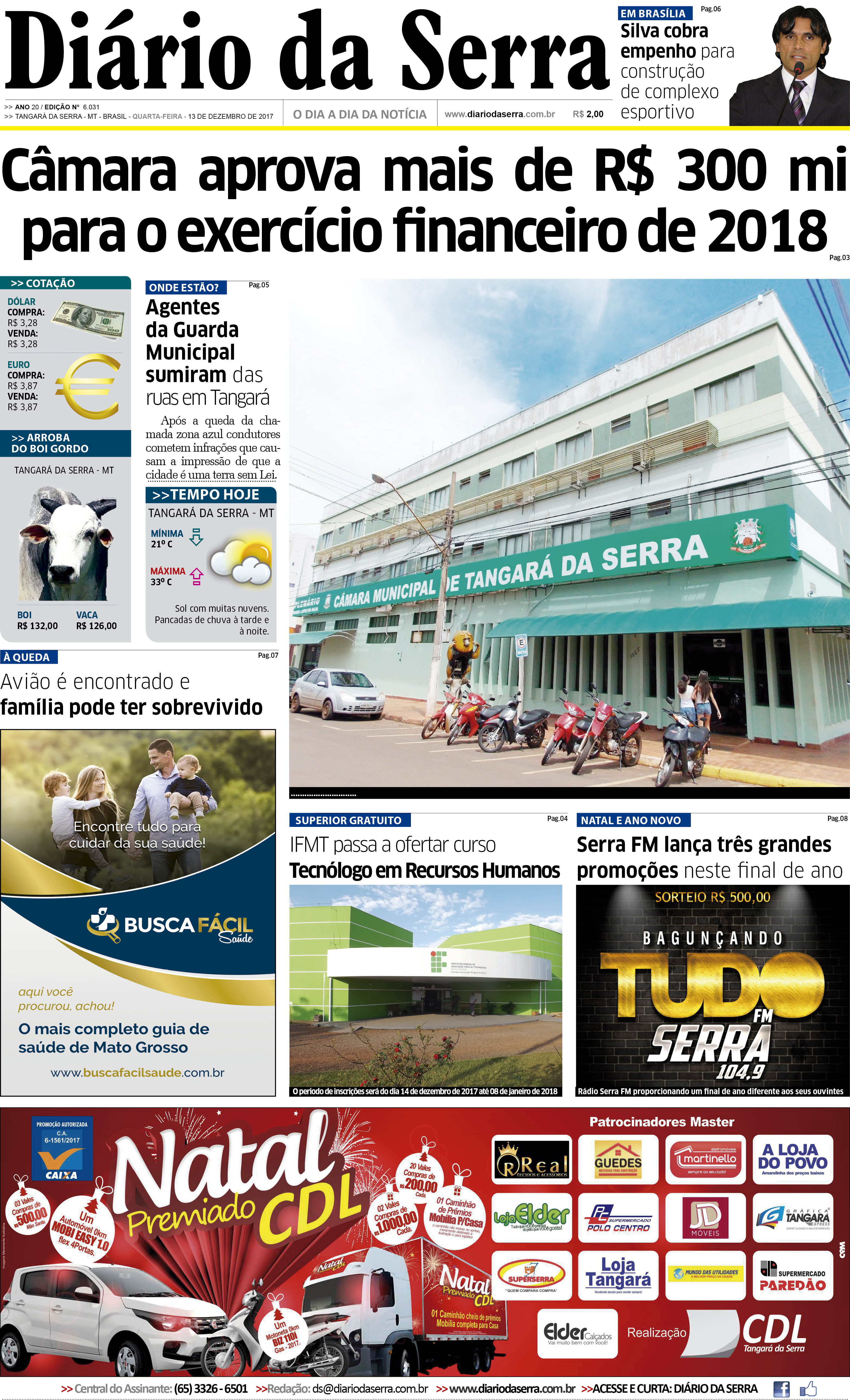 Edição impressa de 13/12/2017
