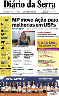 Edição impressa de 25/01/2018