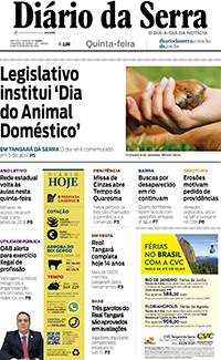 Edição impressa de 15/02/2018
