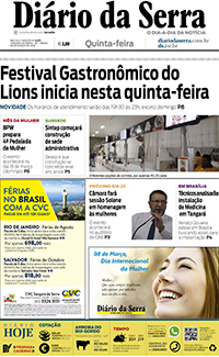 Edição impressa de 08/03/2018