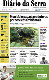 Edição impressa de 16/03/2018
