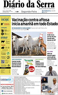 Edição impressa de 30/04/2018