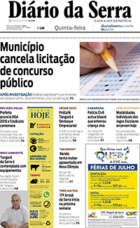 Edição impressa de 07/06/2018