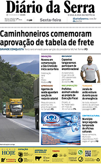 Edição impressa de 13/07/2018