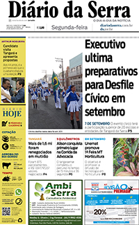 Edição impressa de 27/08/2018
