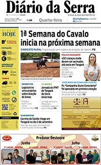 Edição impressa de 29/08/2018