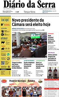 Edição impressa de 27/11/2018