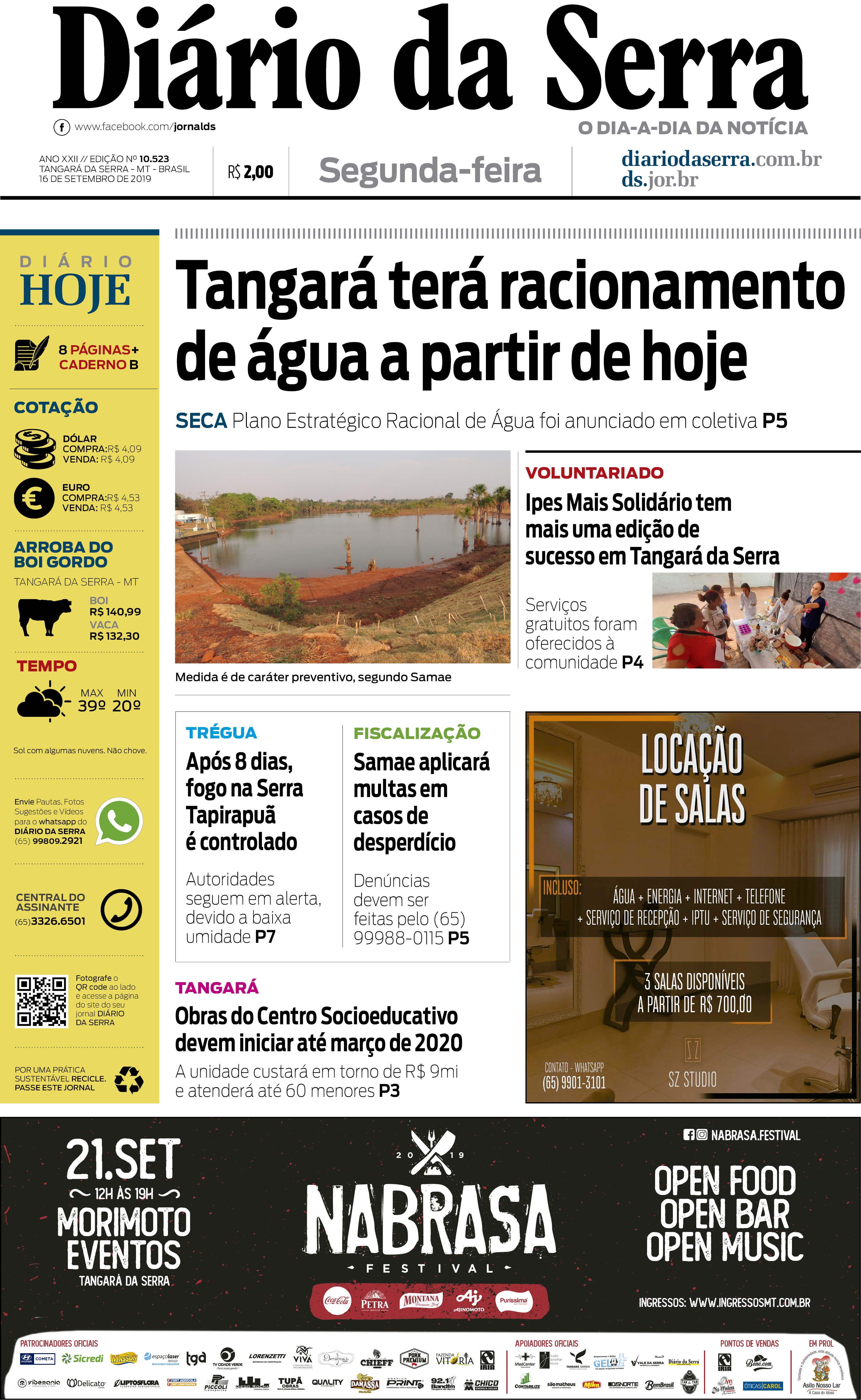 Edição impressa de 16/09/2019