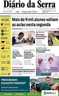 Edição impressa de 10/02/2020