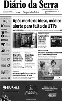Edição impressa de 30/03/2020