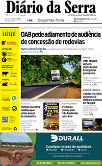 Edição impressa de 25/05/2020