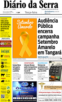 Edição impressa de 29/09/2020
