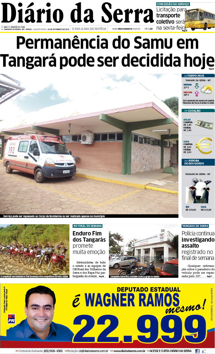 Edição impressa de 24/09/2014