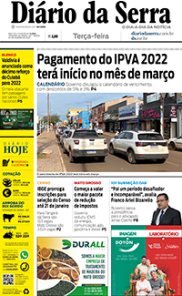 Edição impressa de 04/01/2022
