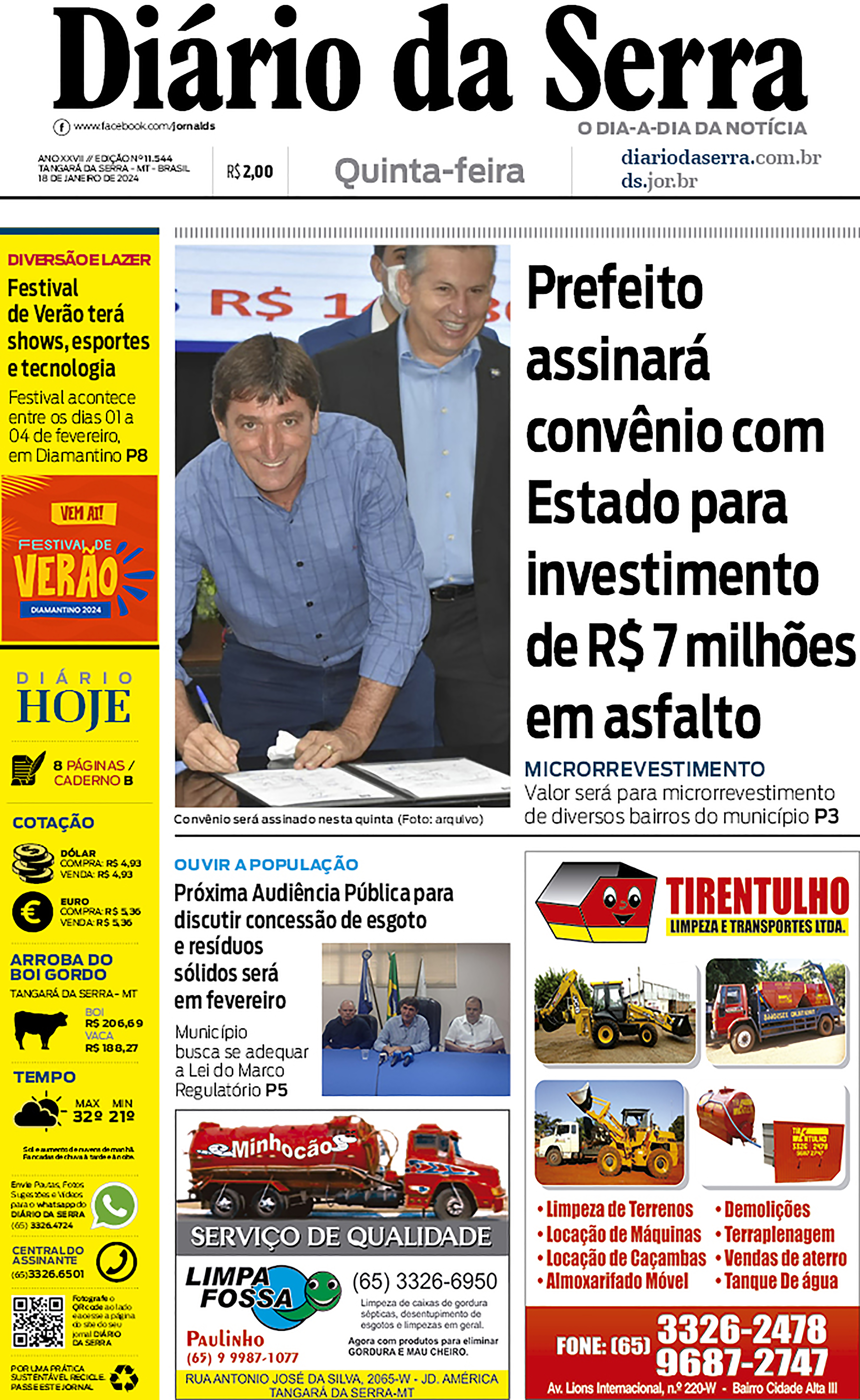 Edição impressa de 18/01/2024