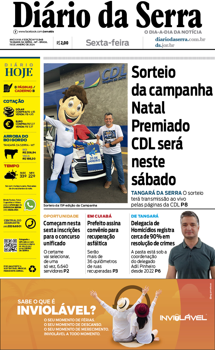 Edição impressa de 19/01/2024