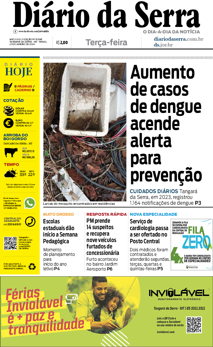 Edição impressa de 23/01/2024
