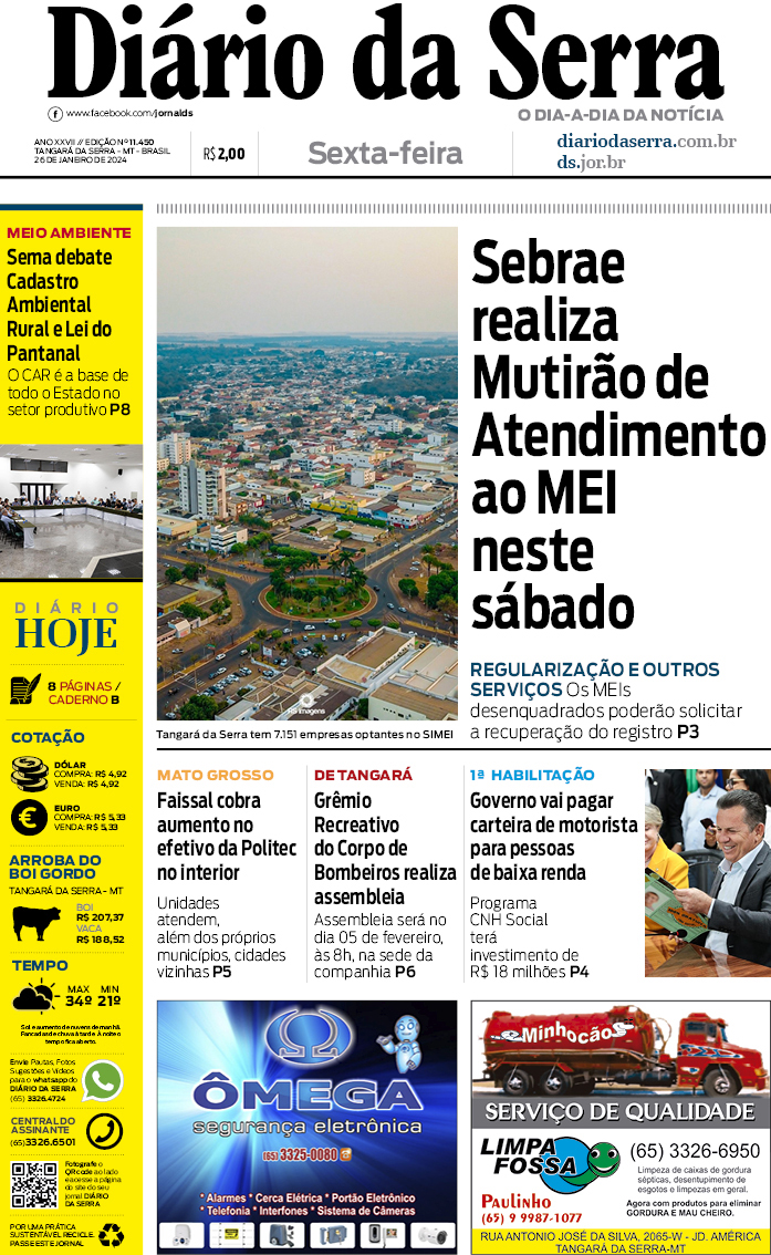 Edição impressa de 26/01/2024