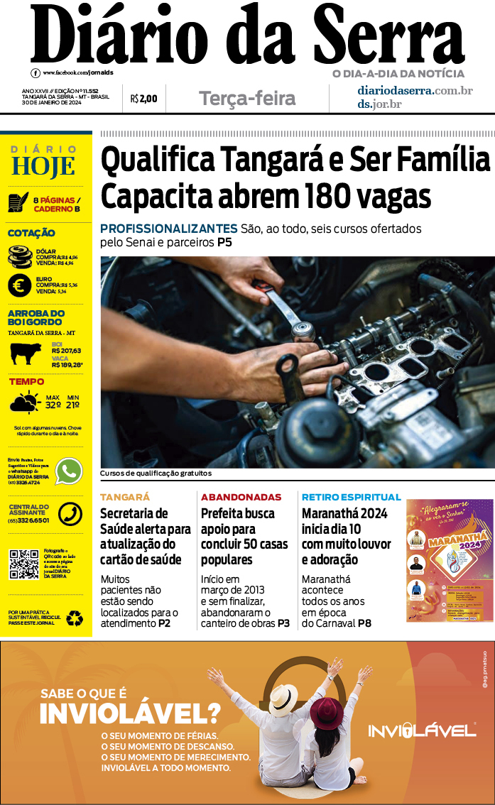 Edição impressa de 30/01/2024