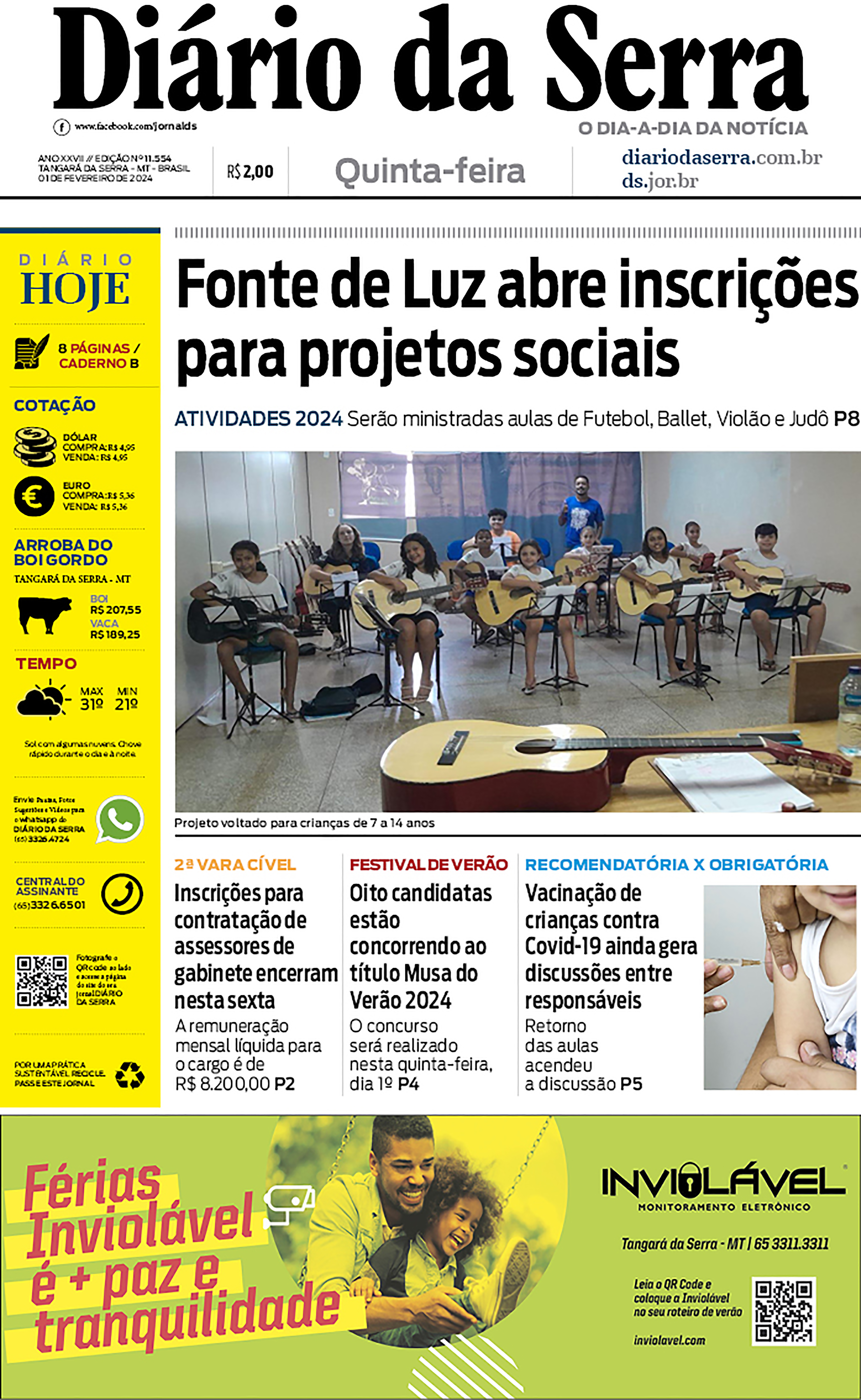 Edição impressa de 01/02/2024